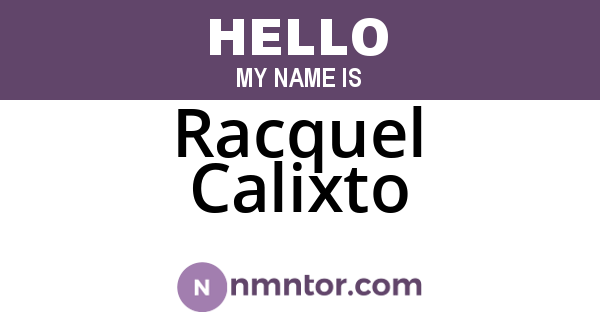 Racquel Calixto