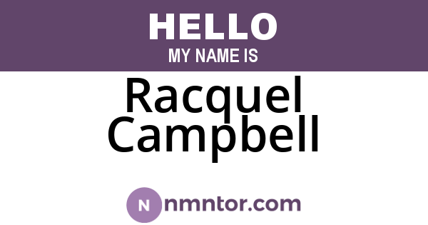 Racquel Campbell