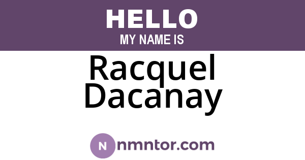 Racquel Dacanay