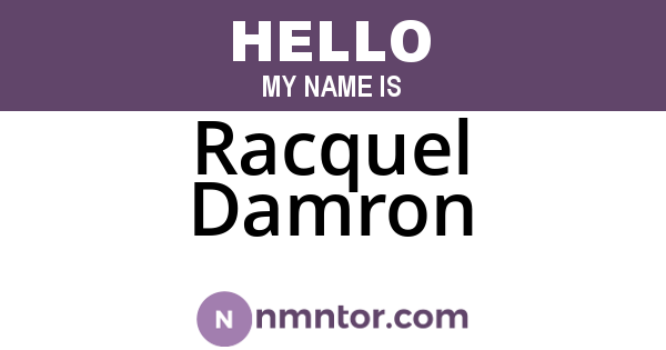 Racquel Damron