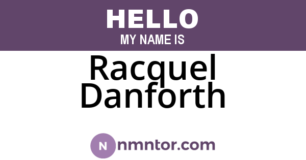 Racquel Danforth