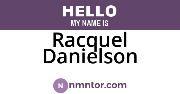 Racquel Danielson