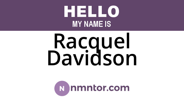 Racquel Davidson