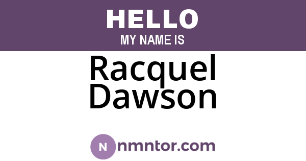 Racquel Dawson