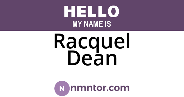Racquel Dean
