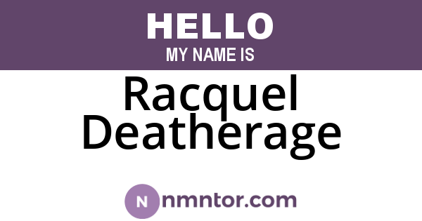 Racquel Deatherage