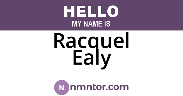 Racquel Ealy