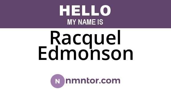 Racquel Edmonson