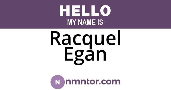 Racquel Egan