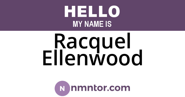 Racquel Ellenwood