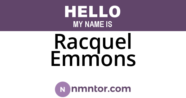 Racquel Emmons
