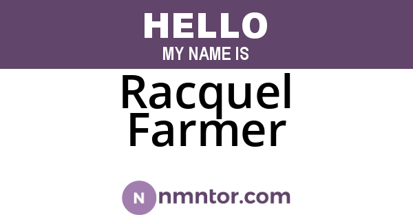 Racquel Farmer