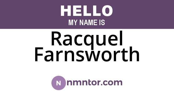 Racquel Farnsworth