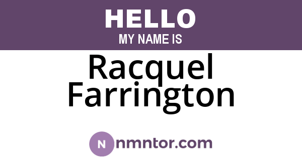 Racquel Farrington