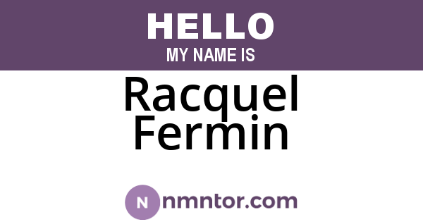 Racquel Fermin