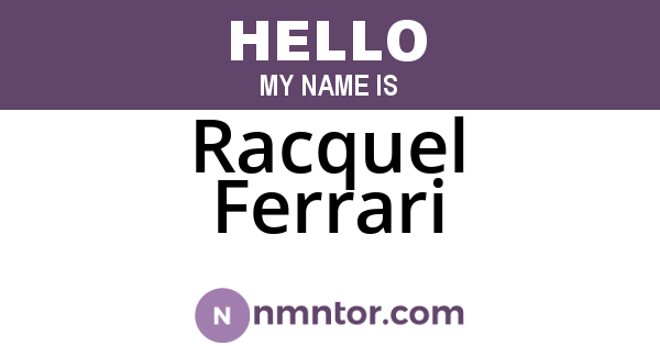 Racquel Ferrari