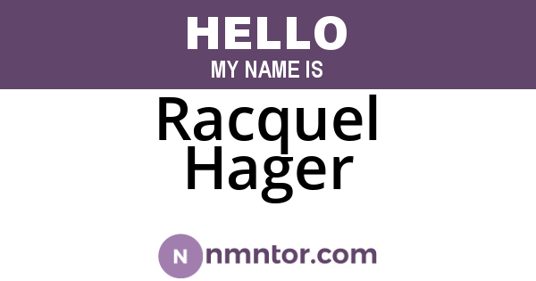 Racquel Hager