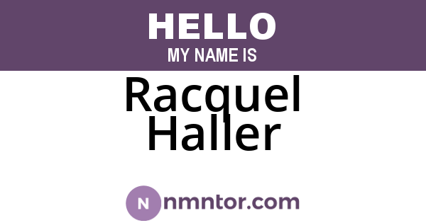 Racquel Haller