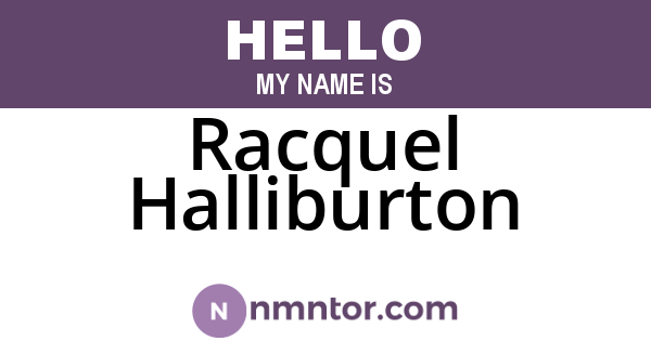 Racquel Halliburton