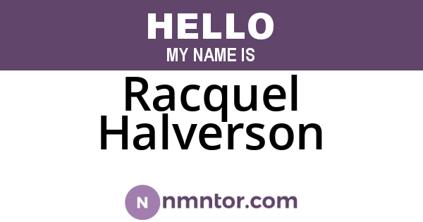 Racquel Halverson