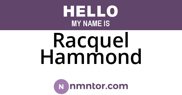 Racquel Hammond
