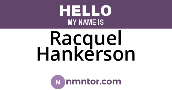 Racquel Hankerson