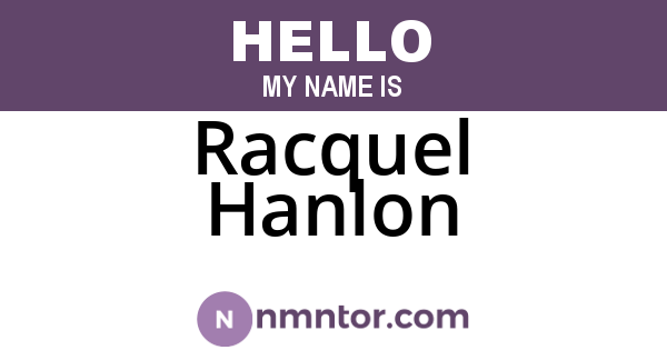 Racquel Hanlon