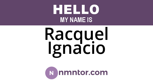 Racquel Ignacio