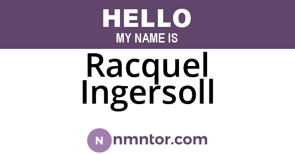 Racquel Ingersoll