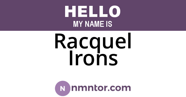 Racquel Irons