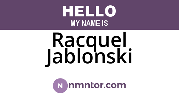 Racquel Jablonski