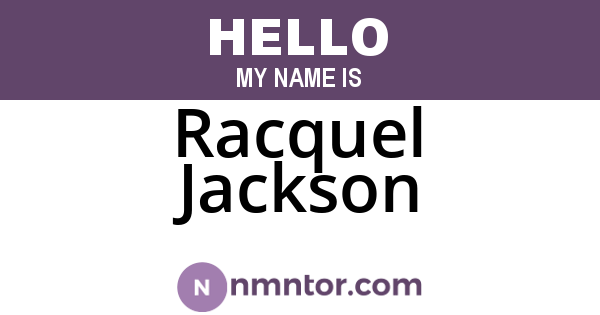 Racquel Jackson