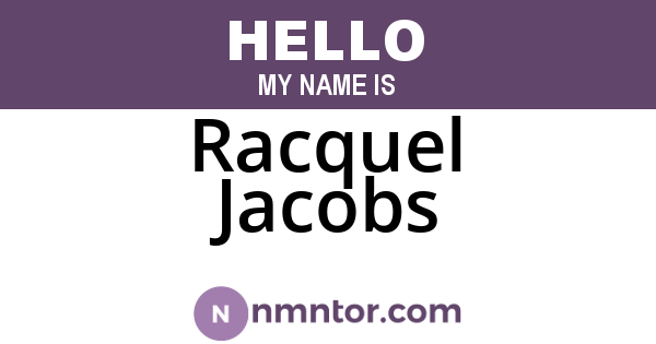 Racquel Jacobs