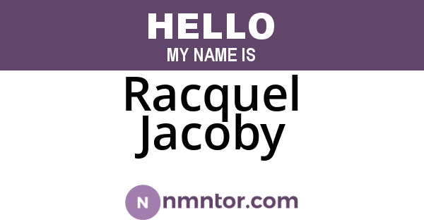 Racquel Jacoby