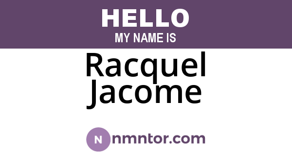 Racquel Jacome