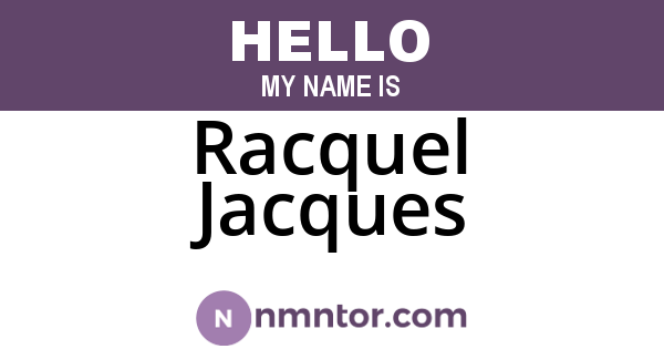 Racquel Jacques