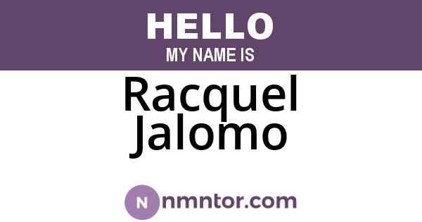 Racquel Jalomo