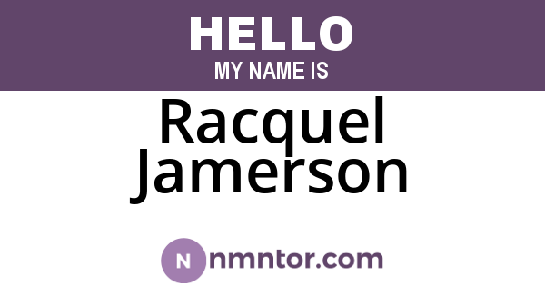 Racquel Jamerson