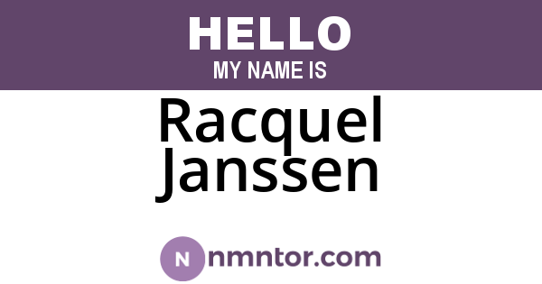 Racquel Janssen