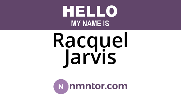Racquel Jarvis