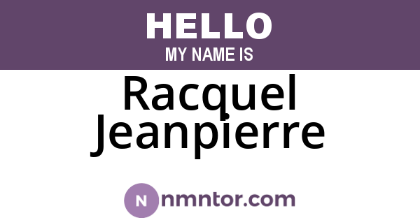 Racquel Jeanpierre