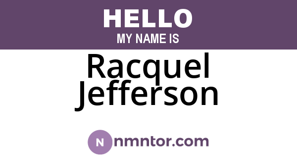 Racquel Jefferson