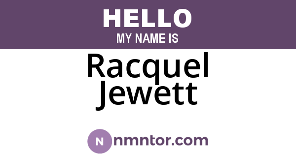 Racquel Jewett