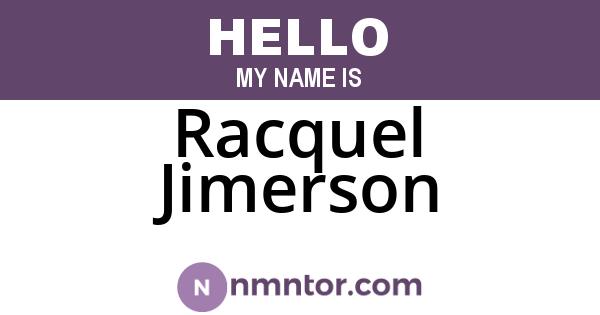 Racquel Jimerson