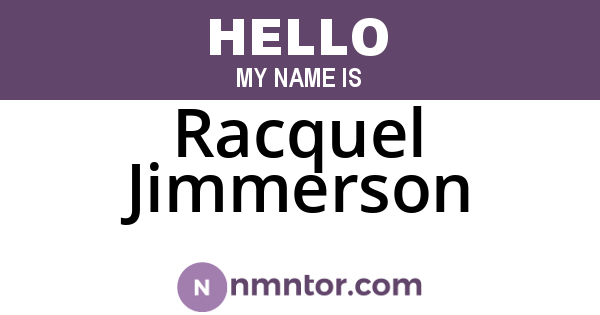 Racquel Jimmerson