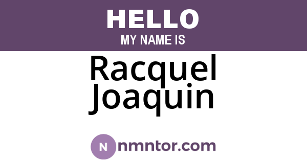 Racquel Joaquin
