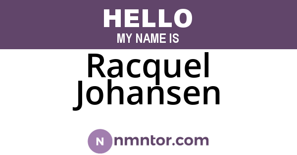 Racquel Johansen