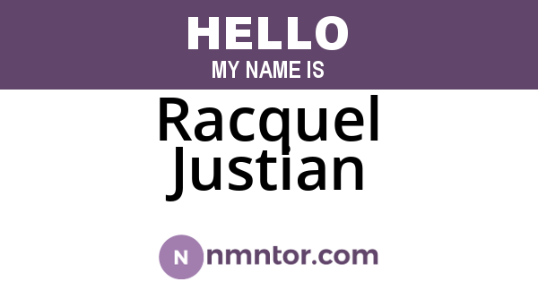 Racquel Justian