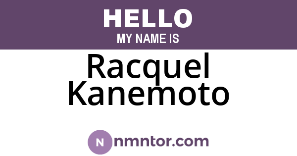 Racquel Kanemoto