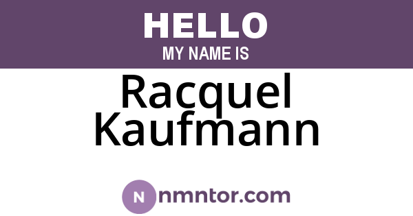 Racquel Kaufmann